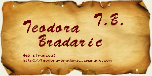 Teodora Bradarić vizit kartica